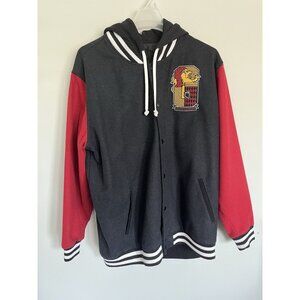 Harry Potter Gryffindor Hoodie Varsity Letterman Jacket Sz XXL Black & Red